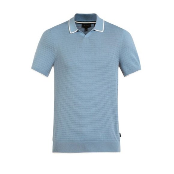 Ted Baker Textured Polo Shirt Short Sleeve Knit Old Money Preppy Business Casual - Picture 5 of 13
